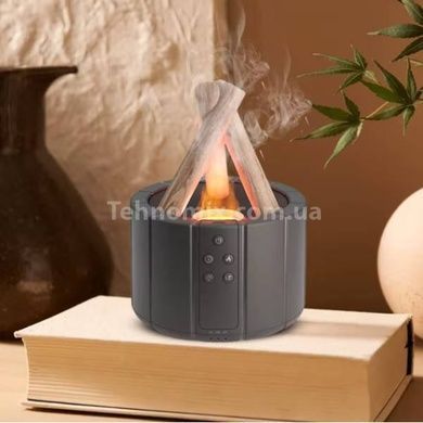 Увлажнитель воздуха в виде костра с имитацией пламени Bonfire Himidifier Черный