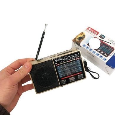 Радиоприемник аккумуляторный с Bluetooth-соединением MP3, USB GOLON RX8866 Золото