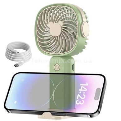 Вентилятор настільний міні ручний акумуляторний USB Handheld fan AND LY-838 KLW-F8 Зелений