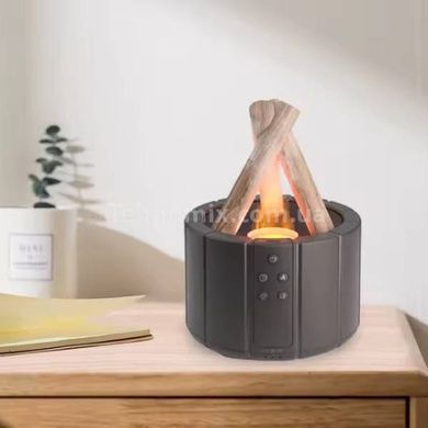 Увлажнитель воздуха в виде костра с имитацией пламени Bonfire Himidifier Черный