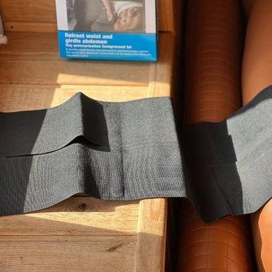 Пояс, що стягує для корекції фігури М Body shaping belt AND XL-1620 Чорний з білим принтом