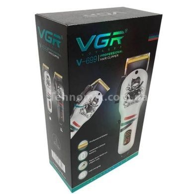 Машинка для стрижки волос и бородыс LED-дисплеем VGR V-699 Черная