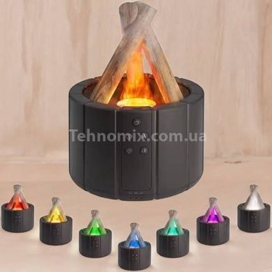 Увлажнитель воздуха в виде костра с имитацией пламени Bonfire Himidifier Черный