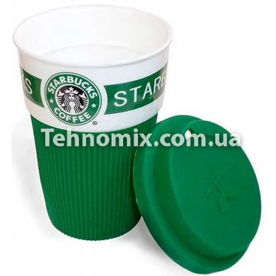 Керамическая термочашка Starbucks Зеленая