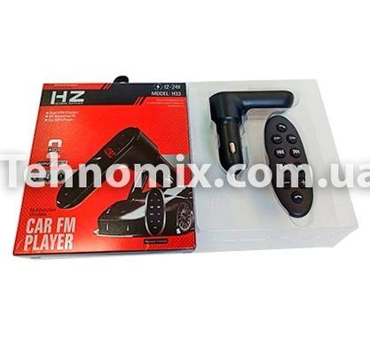 Автомобильный фм трансмиттер для магнитолы с пультом HZ H33 Bluetooth
