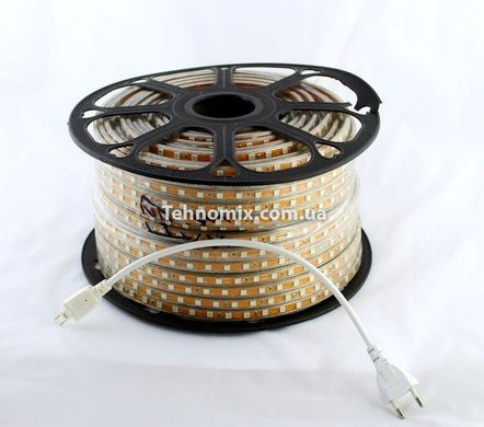 Світлодіодна стрічка LED 5050 WW Теплий білий 100m 220V