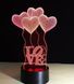 Настільний світильник New Idea 3D Desk Lamp Серденька кульки Love