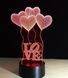 Настільний світильник New Idea 3D Desk Lamp Серденька кульки Love