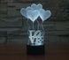 Настільний світильник New Idea 3D Desk Lamp Серденька кульки Love