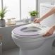 Чохол-сидіння на унітаз з вишивкою двокольоровий Fashion Toilet Cushion AND 02 Р Бузковий з бежевим