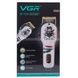 Машинка для стрижки волос и бородыс LED-дисплеем VGR V-699 Черная