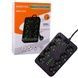 Сетевой фильтр с USB (8&times;220В+4&times;USB+1&times;Type-C) HG-2528 3 метра Черный