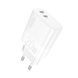 Зарядное устройство для WUW-C193 PD20W+PD20W Charger USB C + USB C white