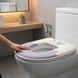 Чохол-сидіння на унітаз з вишивкою двокольоровий Fashion Toilet Cushion AND 02 Р Бузковий з бежевим
