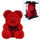 Мишка из 3D роз Teddy Rose 40 см Красный + подарочная упаковка