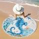 Подстилка пляжная Морской конек с бахромой 150см