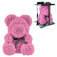 Мишка из 3D роз Teddy Rose 40 см Розовый + подарочная упаковка