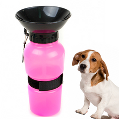 Бутылка питьевой воды для животных Розовая
