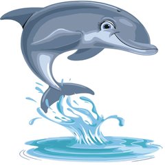 Картина по номерам Strateg ПРЕМИУМ Дельфин с лаком размером 30х30 см ES055