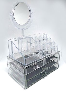 УЦЕНКА! Акриловый органайзер Cosmetic Storage Box для косметики с зеркалом
