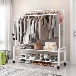Стойка-вешалка для одежды и обуви двойная Multipurpose Hanger Белая