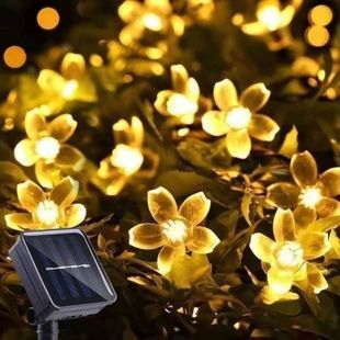 Гірлянда світлодіодна на сонячній панелі Квіточки 5м Flower