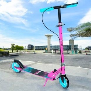 Самокат двухколесный с ручным тормозом Skyper Pegas PG-38502 Розовый с голубым