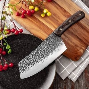 Сокирка кухонна кухарська з дерев'яною ручкою