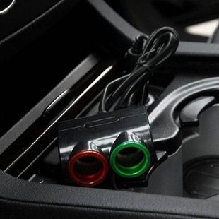 Автомобільний трійник-подовжувач у прикурювач Olesson 1631 USB 12V/24V Чорний