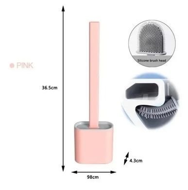 Щётка для унитаза силиконовая Liquid Toilet Brush Розовая
