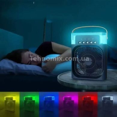 Вентилятор настільний із зволоженням та підсвічуванням від USB 500ml Чорний