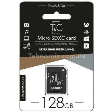 Карта памяти 128Gb Class 10 microSD TG Черная
