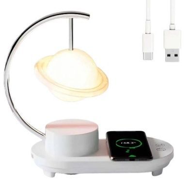 Лампа-ночник 3в1 с беспроводной зарядкой и Bluetooth-колонкой TB-35SLIWBT 22SHTSWKT Белая