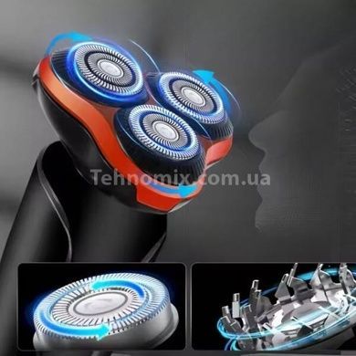 Электробритва беспроводная аккумуляторная Sokany SK-16039 Черная с оранжевым