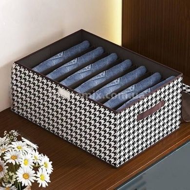 Органайзер для хранения вещей на молнии 17*24*30 Storage baske XL-1049 Черно-белый