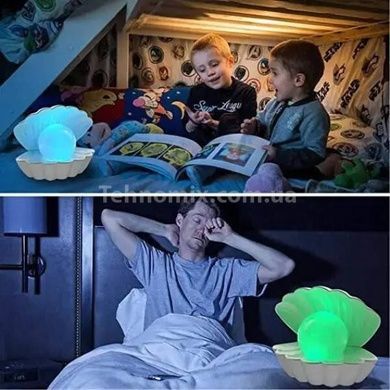Нічник-черепашка з перлиною Perl Light Білий