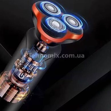 Электробритва беспроводная аккумуляторная Sokany SK-16039 Черная с оранжевым