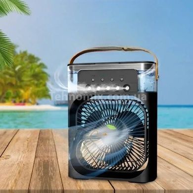 Вентилятор настільний із зволоженням та підсвічуванням від USB 500ml Чорний