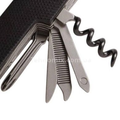Ніж складаний туристичний мультитул 15в1 Traveler K5011ALL Black/Blue/Red Чорний