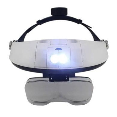 Лупа-окуляри бінокулярна з led-підсвічуванням MG81001 (1x - 3.5x, комбінування) Білі