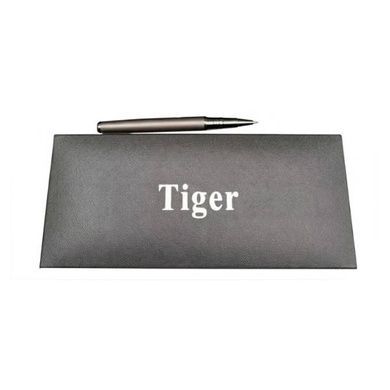 Ручка роллерная металлическая в подарочном футляре Tiger 30038 Матово-серая
