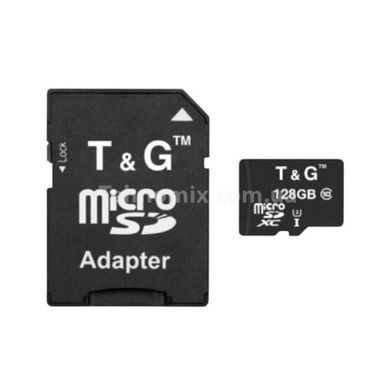 Карта памяти 128Gb Class 10 microSD TG Черная