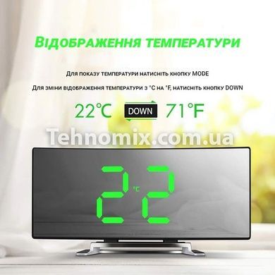 Електронні LED годинники настінні та настільні UKC DT-6507 Чорний корпус