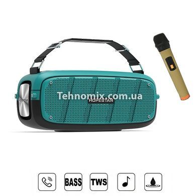 Колонка Bluetooth HOPESTAR A20 PRO + мікрофон Блакитна