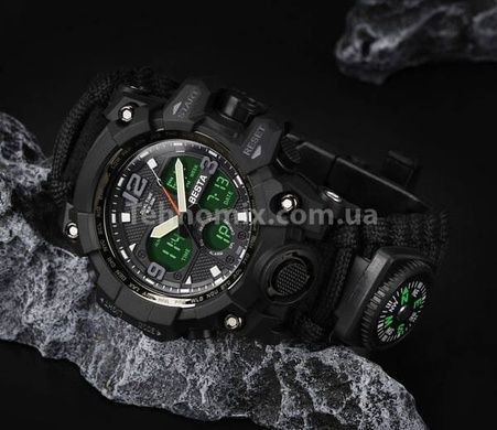 Годинники чоловічі тактичні Besta Life Pro AllBlack з компасом