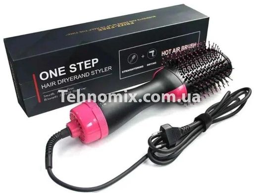 Фен - щітка для волосся One Step Hair Dryer and Styler 3 в 1 Чорна