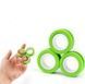 Магнитные вращающиеся кольца спиннер Stress Relief Magnetic Rings Зеленый