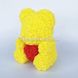 Мишка с сердцем из 3D роз Teddy Rose 40 см Желтый + подарочная упаковка