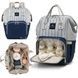 Сумка-рюкзак для мам Mom Bag Синий в полоску