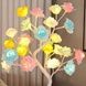 Дерево нічник з різнокольоровими трояндами Led USB Біле